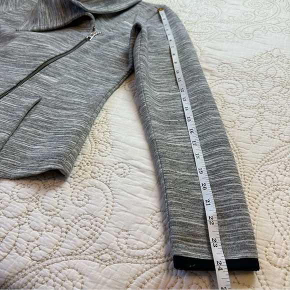 -Athleta asymmetrical heather gray moto jacket - Picture 6 of 8
